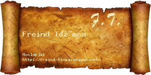 Freind Tímea névjegykártya